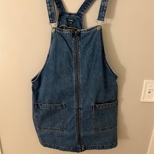 Denim Skirt Overalls